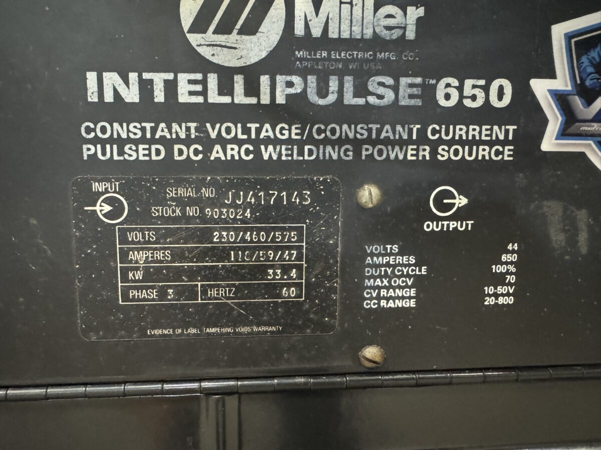 Soudeuse aluminium Miller Intellipulse 650 – Image 9